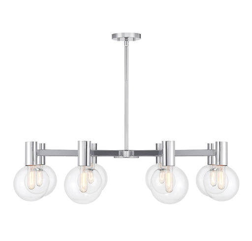Wright Eight Light Chandelier in Chrome