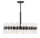 Boca Six Light Chandelier in Matte Black