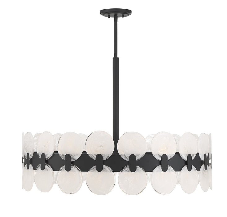 Boca Ten Light Chandelier in Matte Black