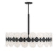 Boca Ten Light Chandelier in Matte Black