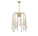 Anholt Six Light Chandelier in Noble Brass