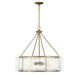 Genry Five Light Pendant in Warm Brass