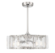 Genry LED Fan D'Lier in Polished Nickel