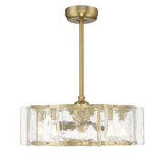 Genry LED Fan D'Lier in Warm Brass