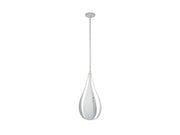 Bali Six Light Pendant in White Cashmere