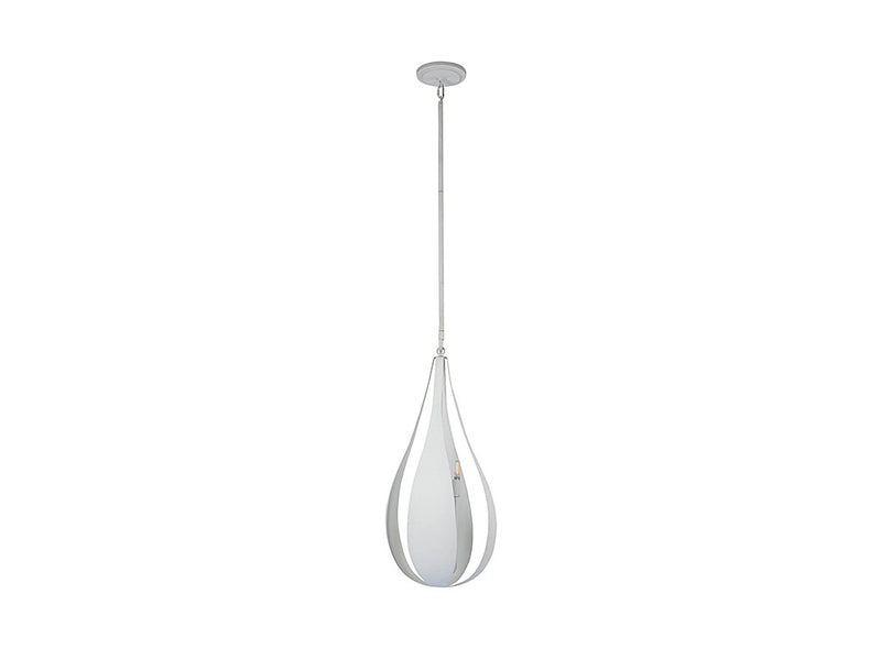 Bali Six Light Pendant in White Cashmere