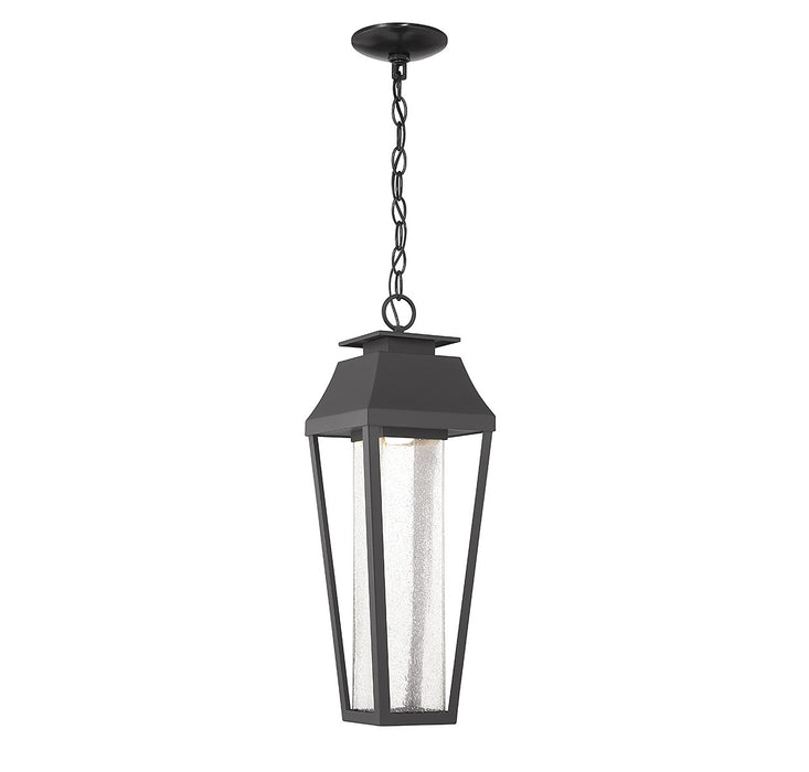 Brookline LED Outdoor Hanging Lantern in Matte Black