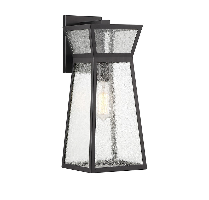 Millford One Light Outdoor Wall Lantern in Matte Black