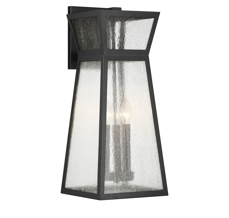 Millford Three Light Outdoor Wall Lantern in Matte Black