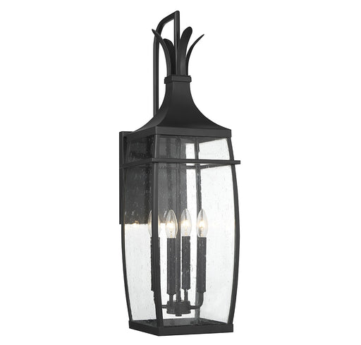 Montpelier Four Light Outdoor Wall Lantern in Matte Black