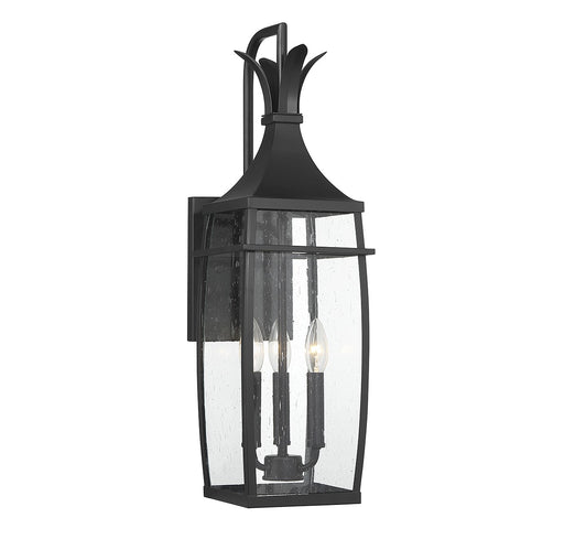 Montpelier Three Light Outdoor Wall Lantern in Matte Black