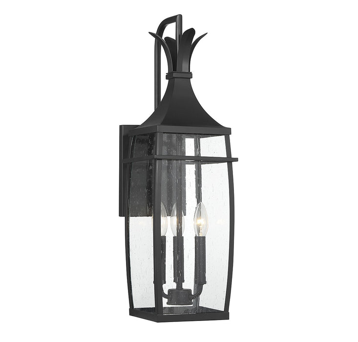 Montpelier Three Light Outdoor Wall Lantern in Matte Black