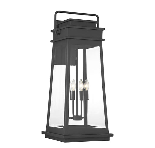 Boone Four Light Outdoor Wall Lantern in Matte Black