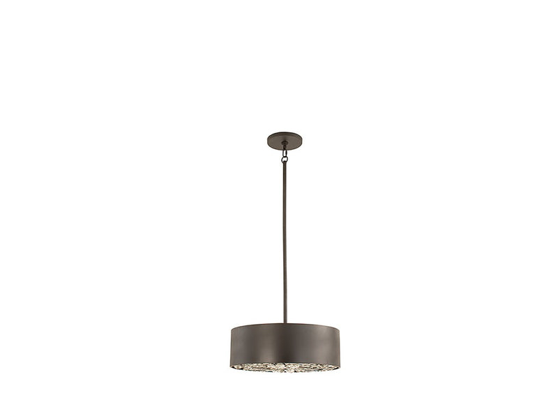 Azores Four Light Convertible Semi-Flush/Pendant in Black Cashmere