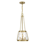 Crawford Three Light Pendant in Warm Brass