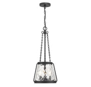 Crawford Three Light Pendant in Matte Black