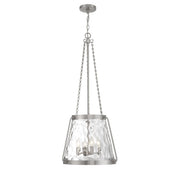 Crawford Four Light Pendant in Satin Nickel