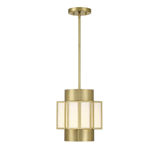 Gideon Three Light Pendant in Warm Brass