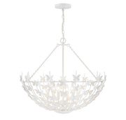 Birch Six Light Pendant in Bisque White