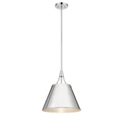 Willis One Light Pendant in Polished Nickel