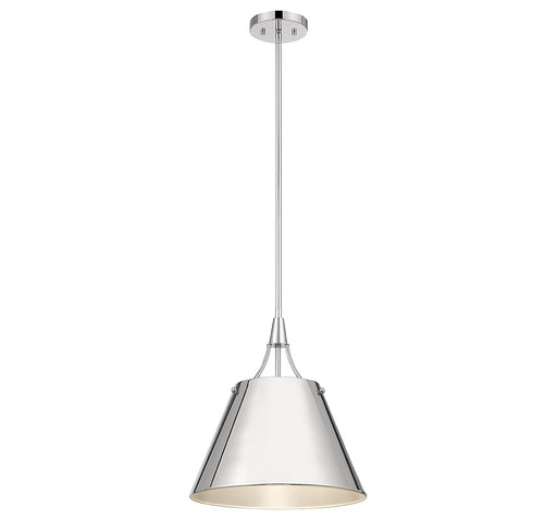 Willis One Light Pendant in Polished Nickel