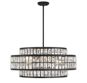 Renzo Six Light Pendant in Matte Black