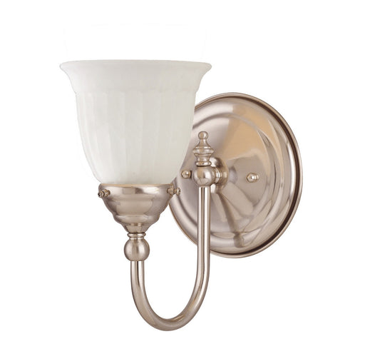 Brunswick One Light Bath Bar in Satin Nickel