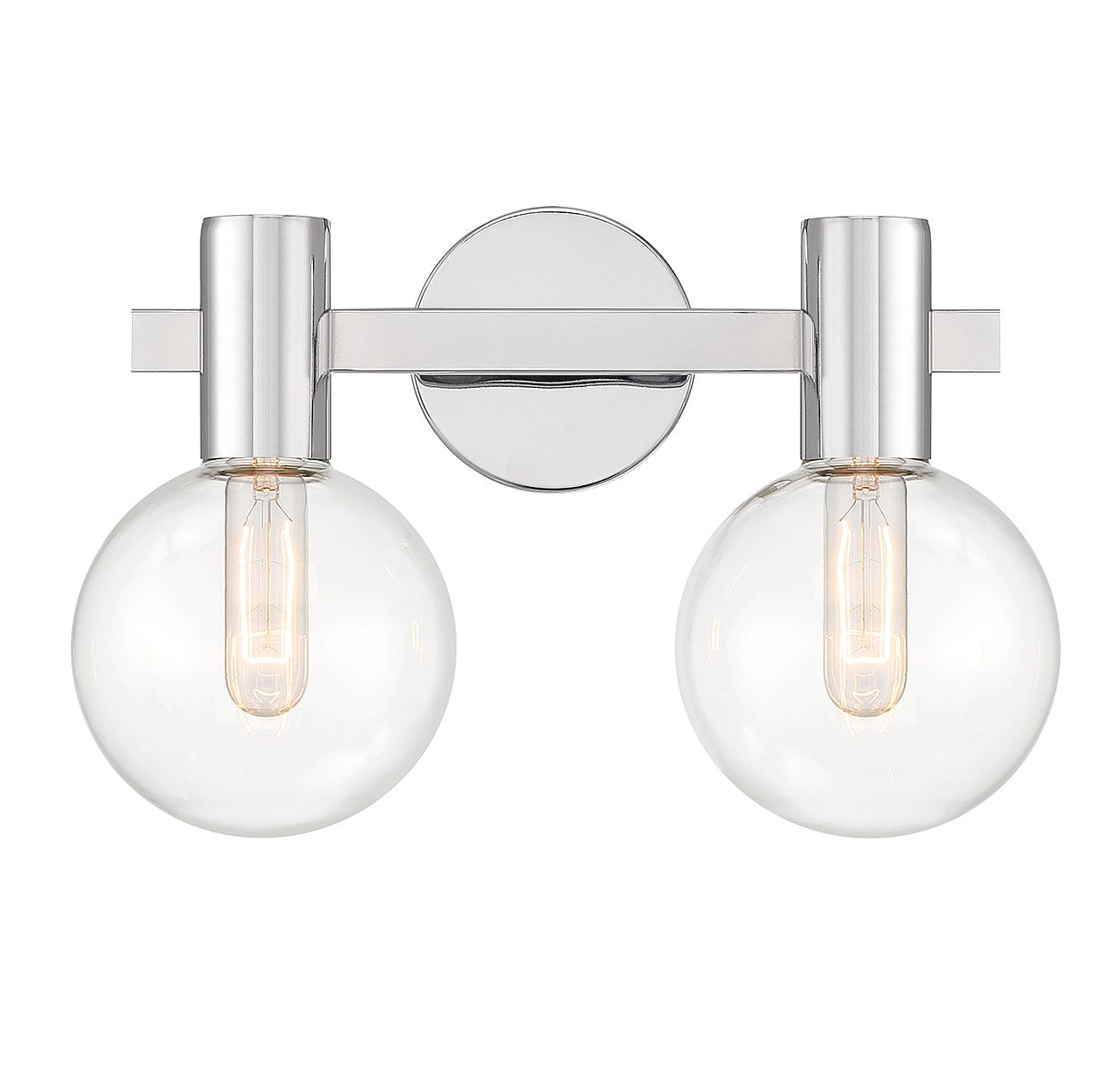Wright Two Light Bathroom Vanity in Chrome