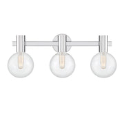 Wright Three Light Bathroom Vanity in Chrome