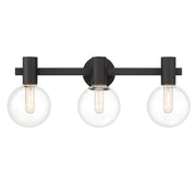 Wright Three Light Bathroom Vanity in Matte Black