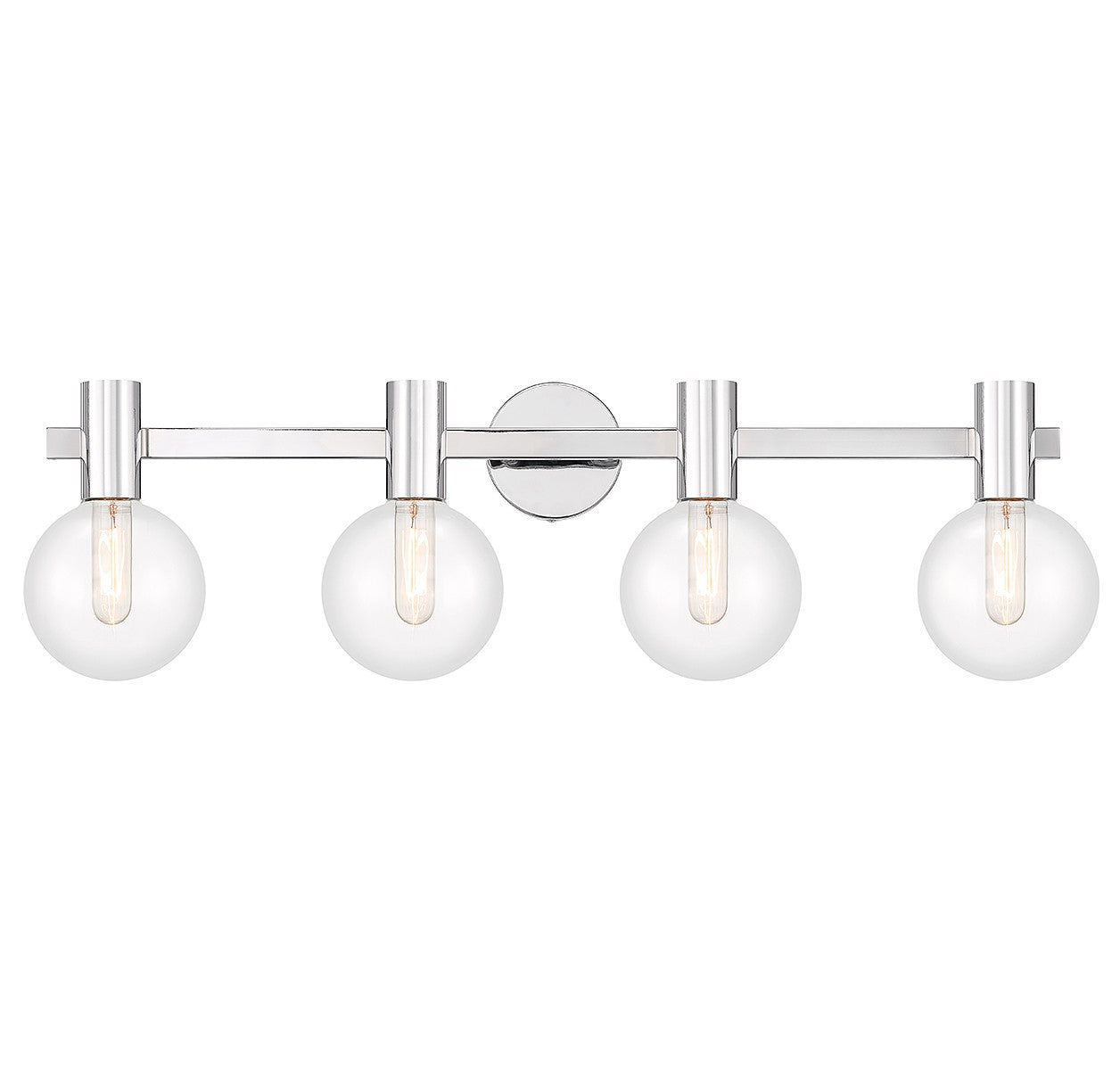 Wright Four Light Bathroom Vanity in Chrome