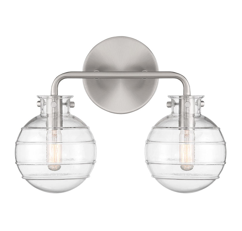 Mason Two Light Bathroom Vanity in Satin Nickel