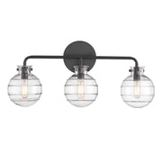 Mason Three Light Bathroom Vanity in Matte Black