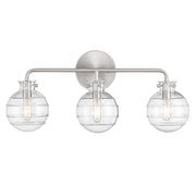 Mason Three Light Bathroom Vanity in Satin Nickel
