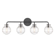 Mason Four Light Bathroom Vanity in Matte Black
