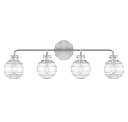 Mason Four Light Bathroom Vanity in Satin Nickel