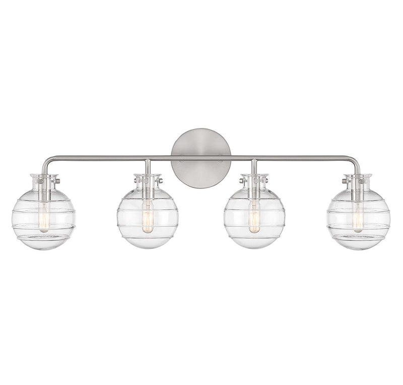 Mason Four Light Bathroom Vanity in Satin Nickel