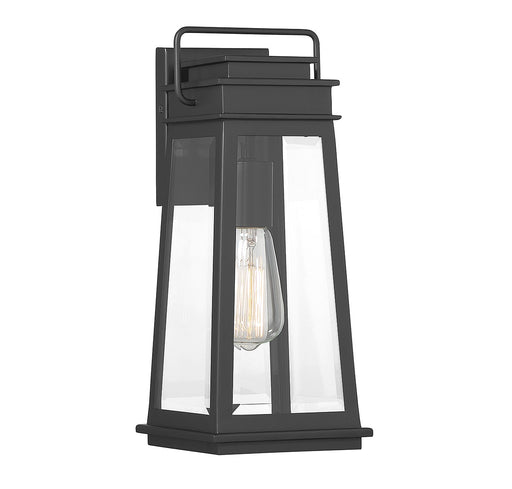 Boone One Light Outdoor Wall Lantern in Matte Black