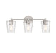 Ballas Three Light Bathroom Vanity in Satin Nickel