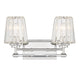 Garnet Two Light Bathroom Vanity in Polished Nickel