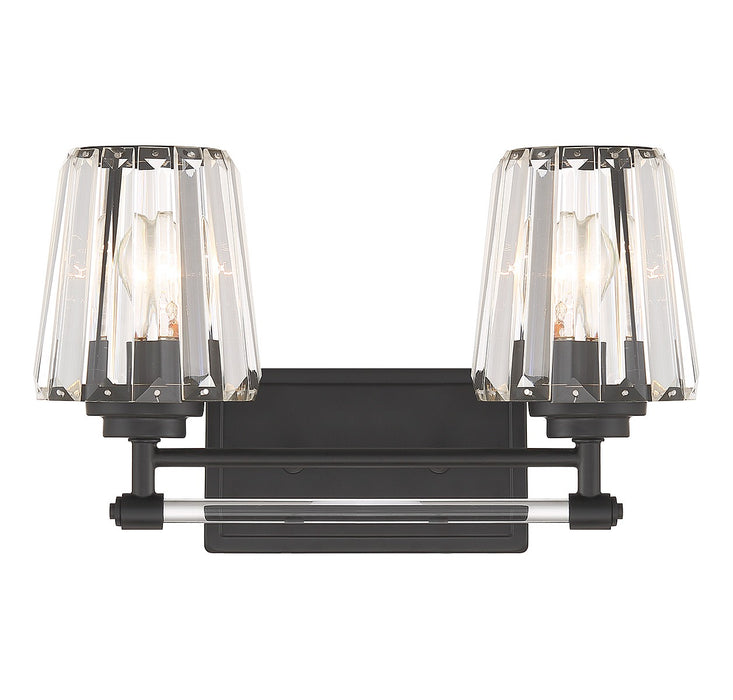 Garnet Two Light Bathroom Vanity in Matte Black