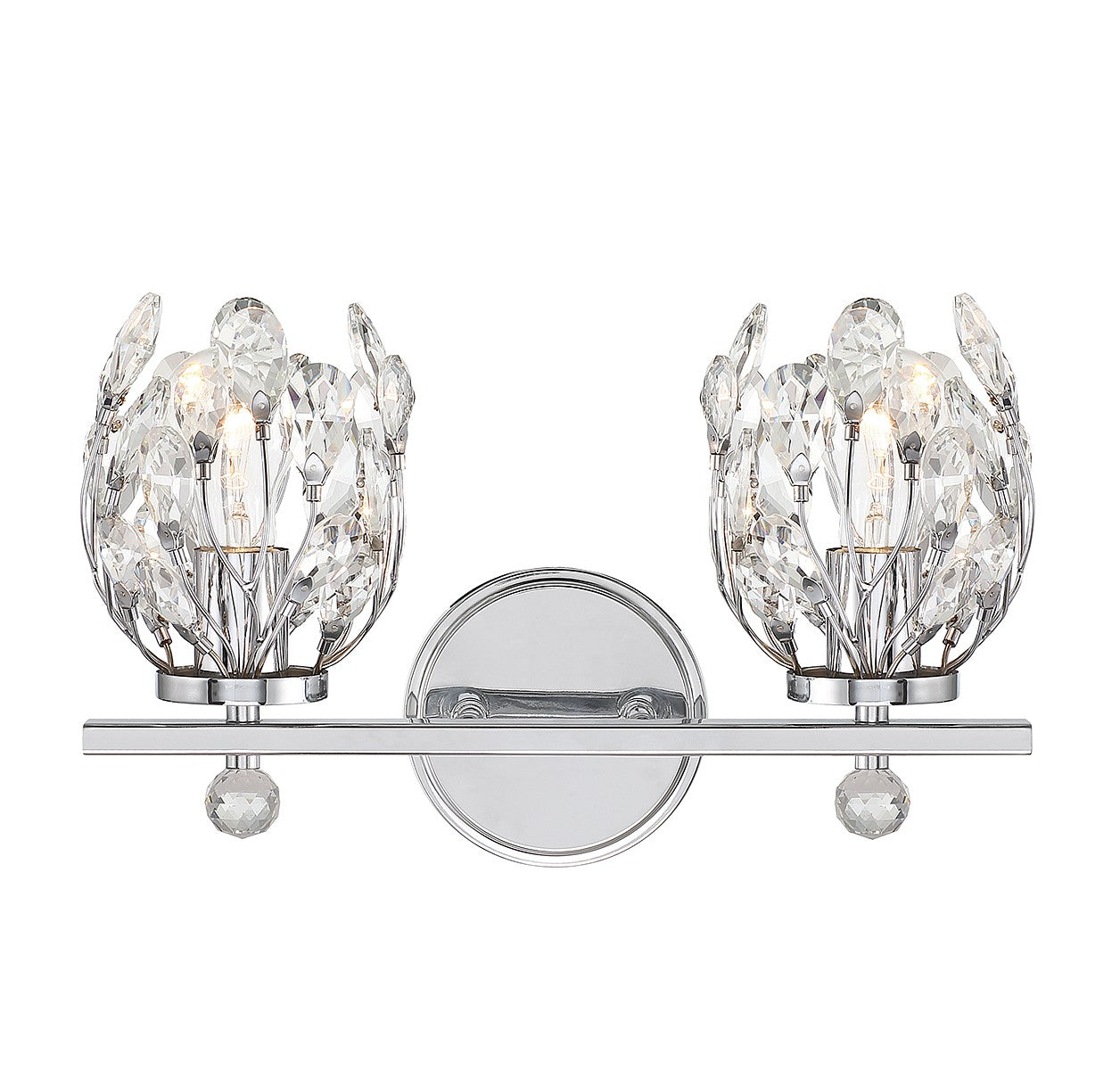 Moreno Two Light Bathroom Vanity in Chrome