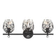 Moreno Three Light Bathroom Vanity in Matte Black