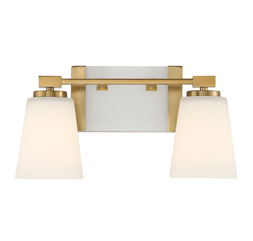 Darby Two Light Bathroom Vanity in Warm Brass
