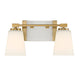 Darby Two Light Bathroom Vanity in Warm Brass