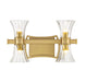 Bennington Four Light Bathroom Vanity in Warm Brass