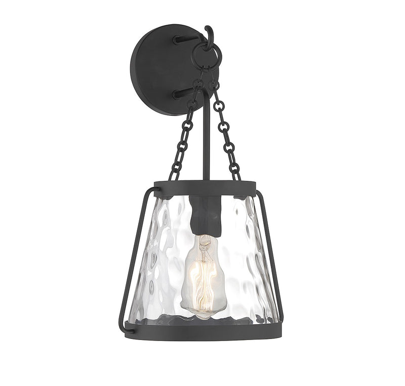Crawford One Light Wall Sconce in Matte Black