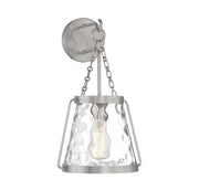 Crawford One Light Wall Sconce in Satin Nickel