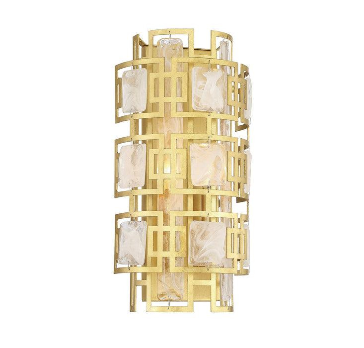 Portia Two Light Wall Sconce in True Gold