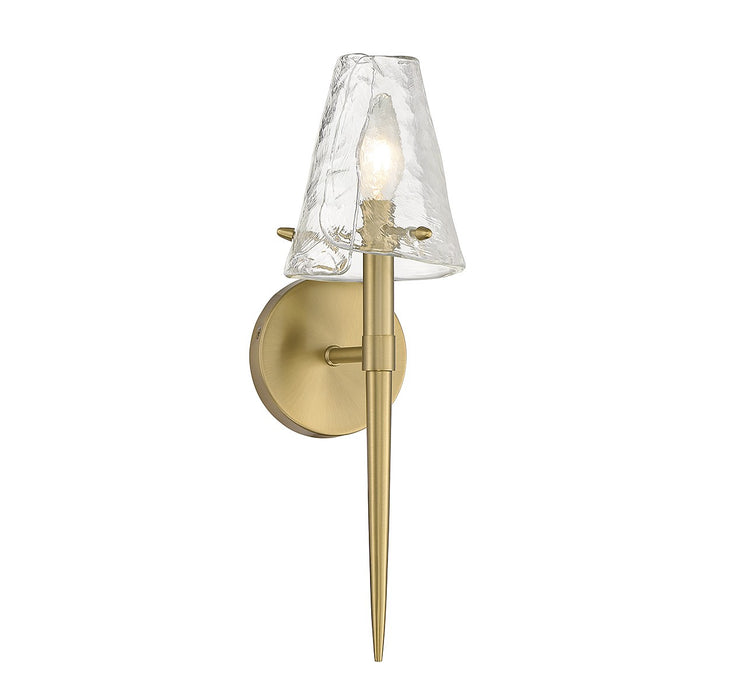 Shellbourne One Light Wall Sconce in Warm Brass